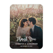 Create your own rustic photo Thank you Wedding Magnet (Vertikal)