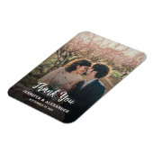 Create your own rustic photo Thank you Wedding Magnet (Linke Seite)