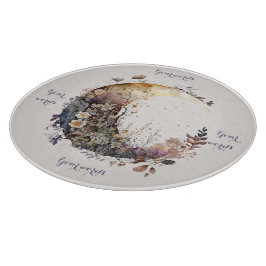 Create Your Own Rustic Sunset Floral Crescent Moon Schneidebrett