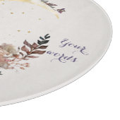 Create Your Own Rustic Sunset Floral Crescent Moon Schneidebrett (Ecke)