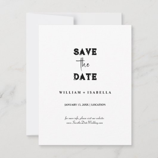 Create your own save the date cards einladung (Vorderseite)