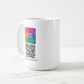 Create Your Own Scan Me QR Code Upload Logo Kaffeetasse (Vorderseite Links)