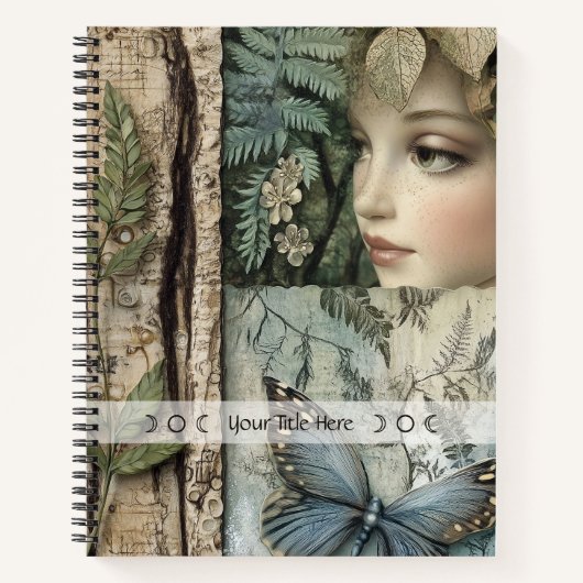 Create Your Own Secret Garden Botanical Witch Notizblock (Vorderseite)