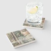 Create Your Own Secret Garden Botanical Witch Steinuntersetzer (Seitenansicht)