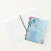 Create Your Own Shabby Chic Blue Pink Roses Floral Notizblock (Innenseite)