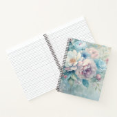 Create Your Own Shabby Chic Blue Pink White Roses Notizblock (Innenseite)