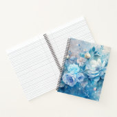 Create Your Own Shabby Chic Blue & Purple Roses Notizblock (Innenseite)