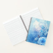 Create Your Own Shabby Chic Blue Roses Floral Notizblock (Innenseite)