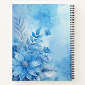 Create Your Own Shabby Chic Blue Roses Floral Notizblock (Rückseite)