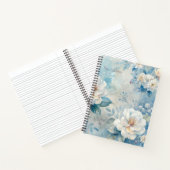 Create Your Own Shabby Chic Misty White Roses Notizblock (Innenseite)