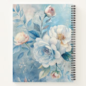 Create Your Own Shabby Chic Misty White Roses Notizblock (Rückseite)