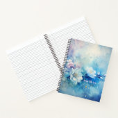 Create Your Own Shabby Chic Misty White Tea Roses Notizblock (Innenseite)