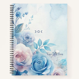 Create Your Own Shabby Chic Pink Blue Purple Roses Notizblock