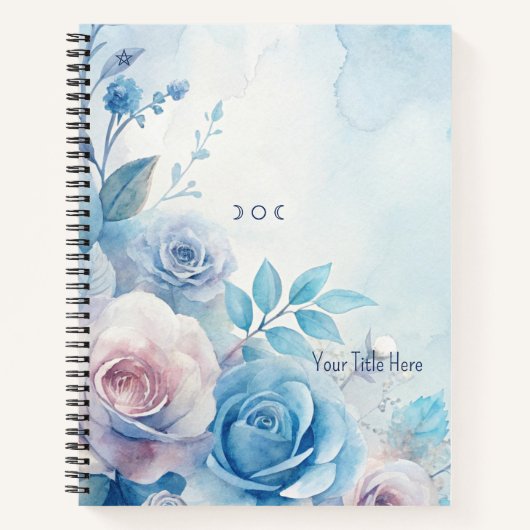 Create Your Own Shabby Chic Pink Blue Purple Roses Notizblock (Vorderseite)