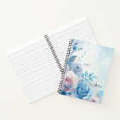 Create Your Own Shabby Chic Pink Blue Purple Roses Notizblock (Innenseite)