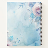 Create Your Own Shabby Chic Pink Blue Purple Roses Notizblock (Rückseite)