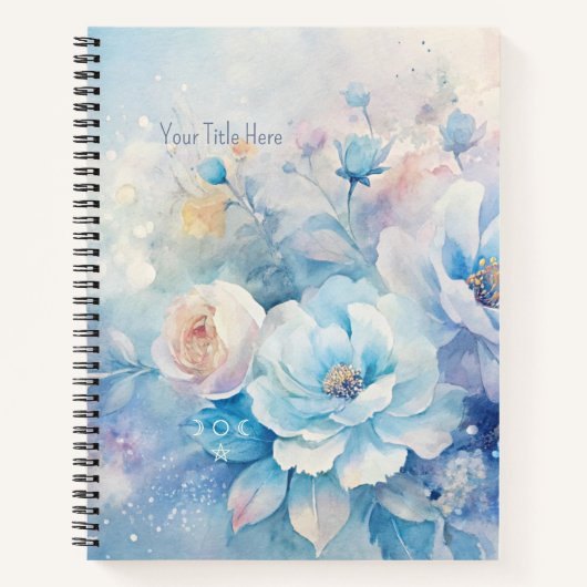 Create Your Own Shabby Chic Pink Blue Rose Bouquet Notizblock (Vorderseite)