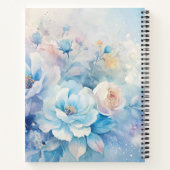 Create Your Own Shabby Chic Pink Blue Rose Bouquet Notizblock (Rückseite)