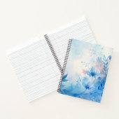 Create Your Own Shabby Chic Pink Blue Wildflowers Notizblock (Innenseite)