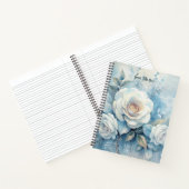 Create Your Own Shabby Chic White Roses Floral Notizblock (Innenseite)
