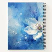 Create Your Own Shabby Chic White Tea Rose Blue Notizblock (Rückseite)