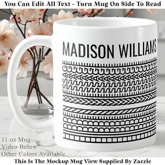 Create Your Own Short Hidden Message & Name 105B Kaffeetasse