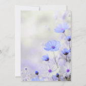 Create Your Own Simple Blue Flowers Wedding Save The Date (Rückseite)