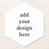 Create Your Own Simple Custom Hexagon Pointed Top Untersetzer (Vorderseite)