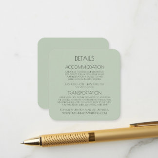 Create Your Own Simple Custom Minimalist Details Begleitkarte