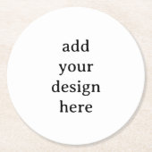 Create Your Own Simple Custom Runder Pappuntersetzer (Vorderseite)