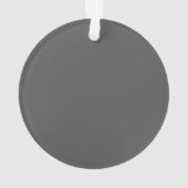 Create Your Own simple dark gray Ornament (Rückseite)