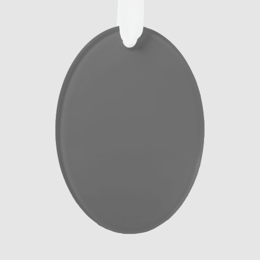 Create Your Own simple dark gray Ornament (Rückseite)