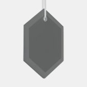 Create Your Own simple dark gray Ornament Aus Glas (Vorderseite Rechts)
