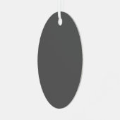 Create Your Own simple dark gray Ornament Aus Metall (Vorderseite links)