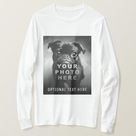 Create Your Own Simple Single Photo & Custom Text T-Shirt (Design vorne)