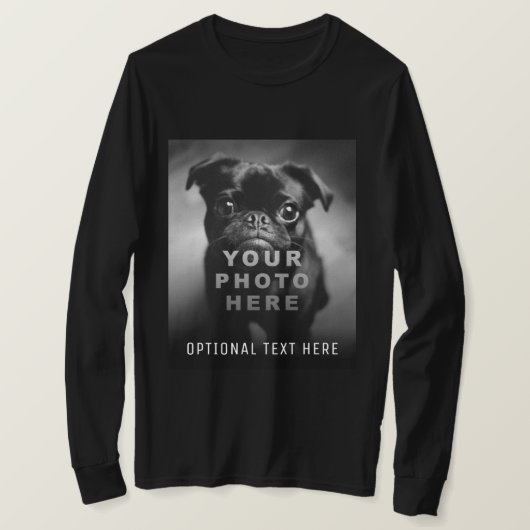 Create Your Own Simple Single Photo & Custom Text T-Shirt (Design vorne)