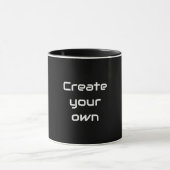 Create Your Own Sips & Giggles Custom Black Mug Tasse (Zentrum)