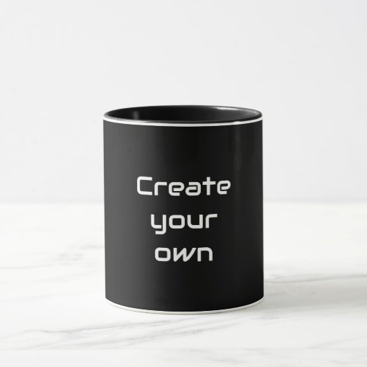 Create Your Own Sips & Giggles Custom Black Mug Tasse (Zentrum)