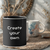 Create Your Own Sips & Giggles Custom Black Mug Tasse