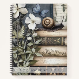 Create Your Own Snail Herbology Books Botanical Notizblock