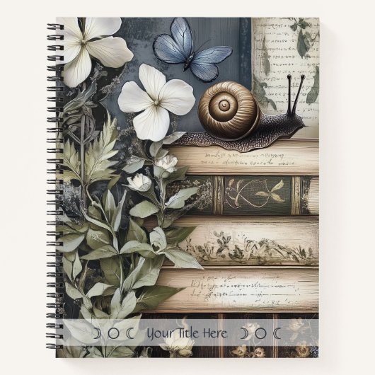 Create Your Own Snail Herbology Books Botanical Notizblock (Vorderseite)
