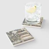 Create Your Own Snail Herbology Books Botanical Steinuntersetzer (Seitenansicht)