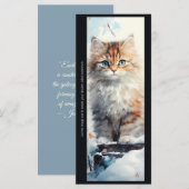 Create Your Own Snowy Orange Kitten Bookmark Card (Vorne/Hinten)
