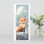 Create Your Own Snowy Red Fox Bookmark Card (Stehend Vorderseite)