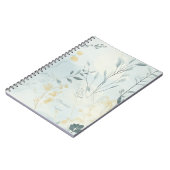 Create Your Own Soft Golden Flowers Minimalist Notizblock (Linke Seite)