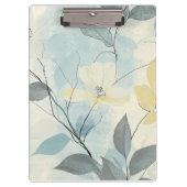 Create Your Own Soft Yellow Flowers Minimalist Klemmbrett (Vorderseite)