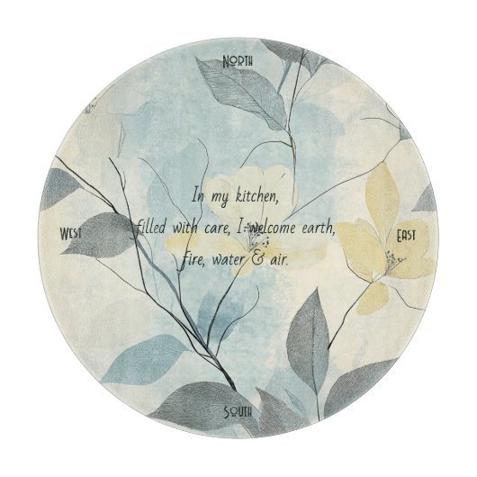 Create Your Own Soft Yellow Flowers Minimalist Schneidebrett (Vorderseite)