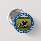 Create Your Own Sports Soccer Team Photo Button (Vorne & Hinten)