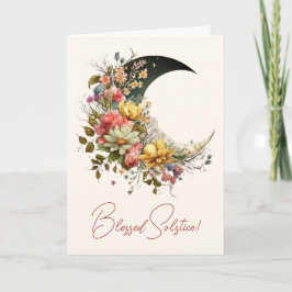 Create Your Own Spring Floral Crescent Moon Feiertagskarte
