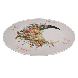 Create Your Own Spring Floral Crescent Moon Schneidebrett